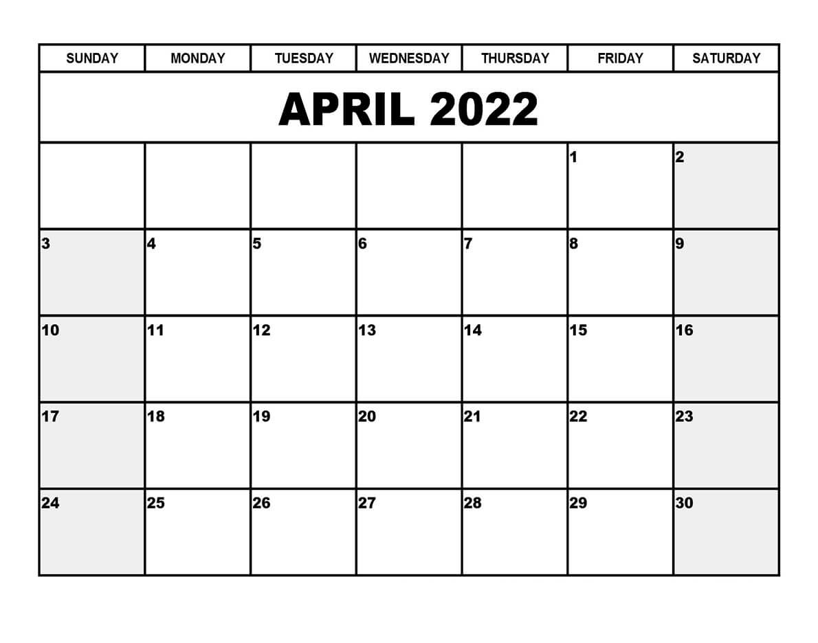 Printable April 2022 Calendar 11