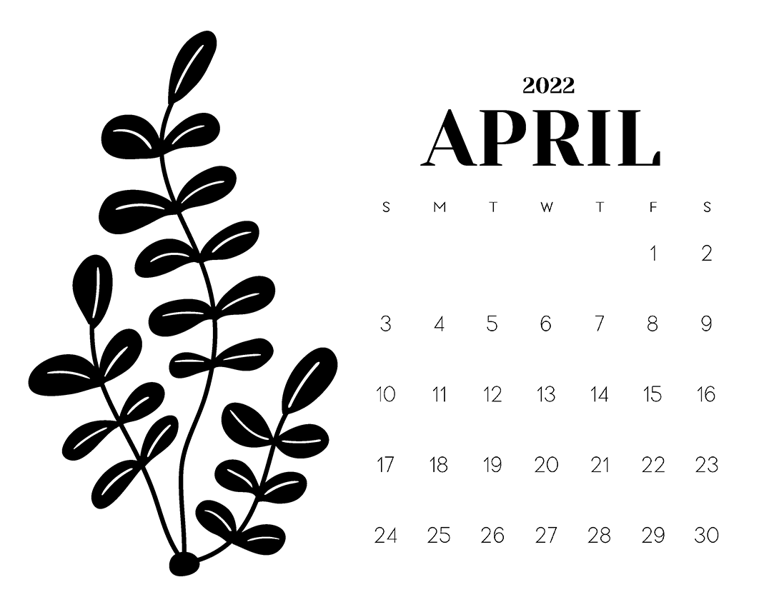 Printable April 2022 Calendar 15