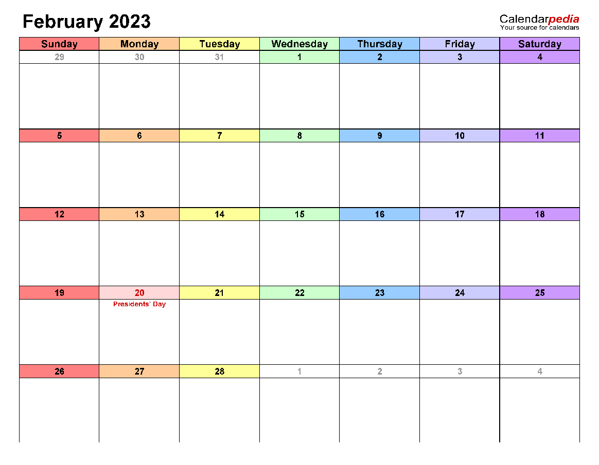 Printable 02/2023 Calendar 7