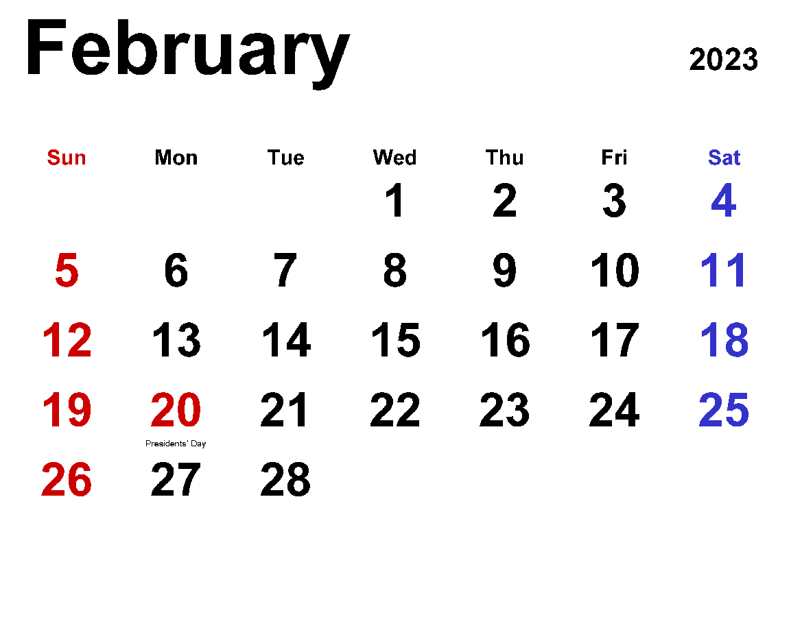 Printable 02/2023 Calendar 9