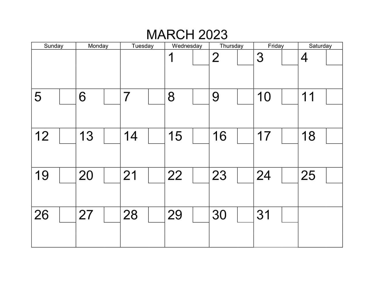 Printable 03/2023 Calendar 4