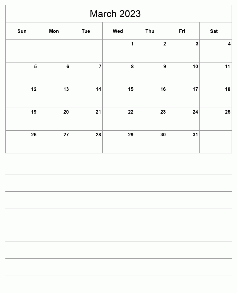 Printable 03/2023 Calendar 5