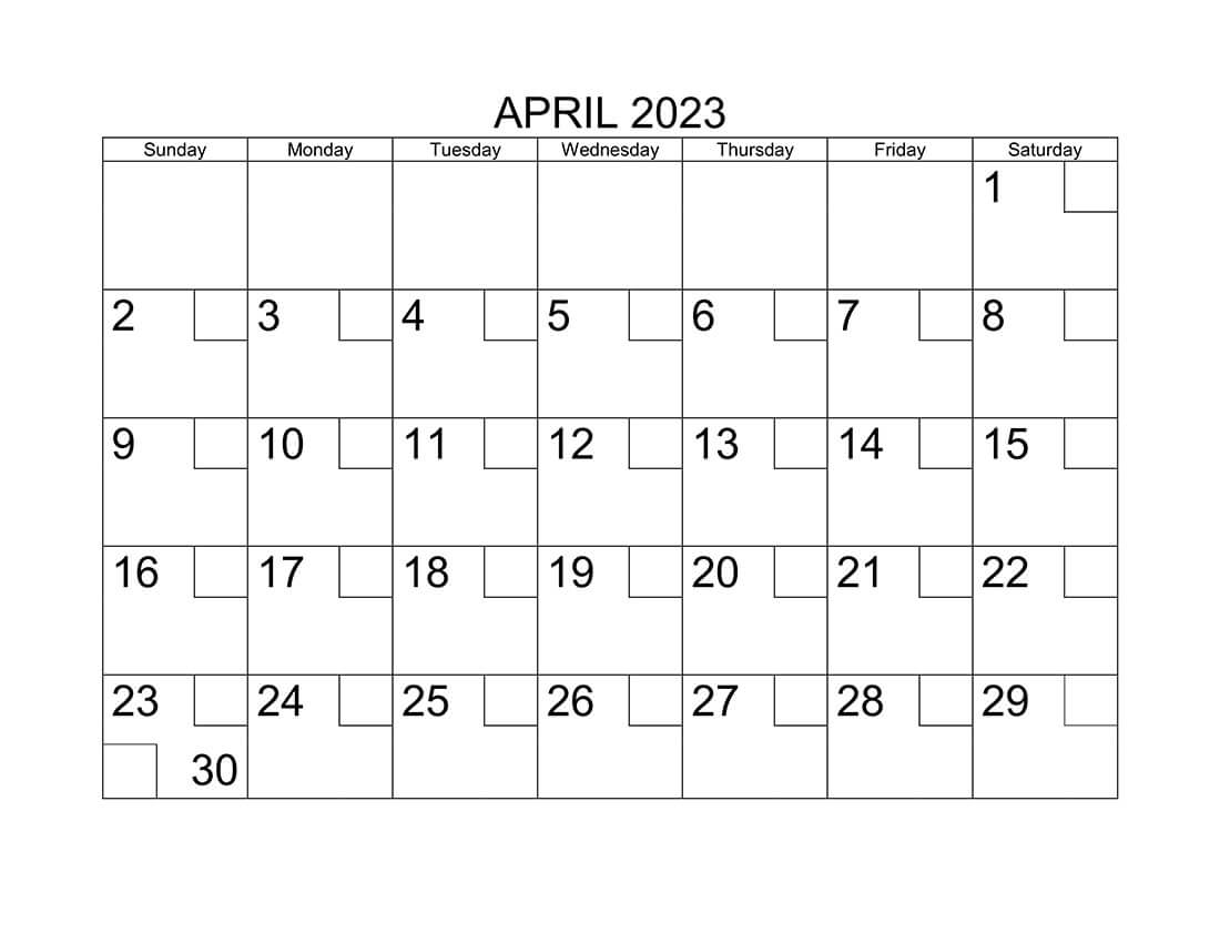 Printable 04/2023 Calendar 1