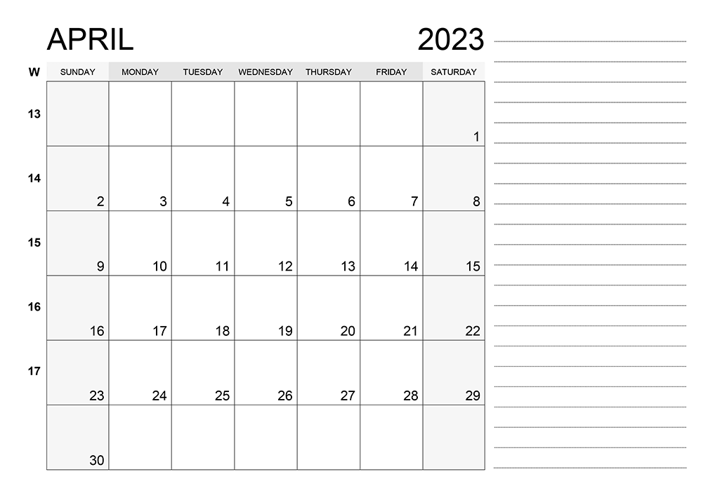 Printable 04/2023 Calendar 4