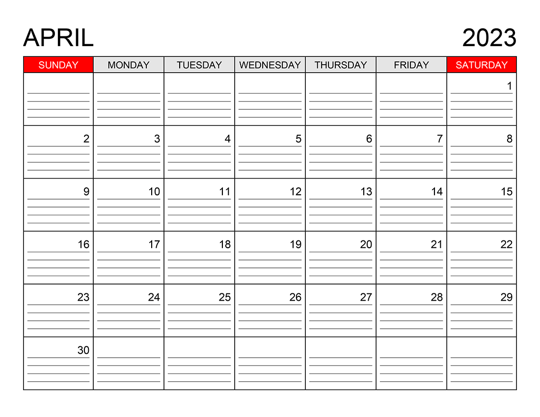 Printable 04/2023 Calendar 7