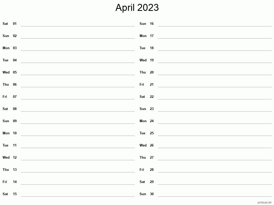 Printable 04/2023 Calendar 8