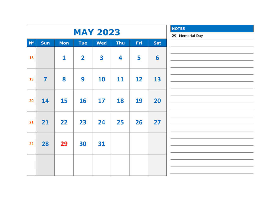 Printable 05/2023 Calendar 1