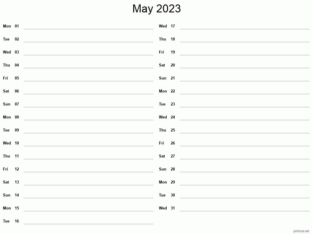 Printable 05/2023 Calendar 4