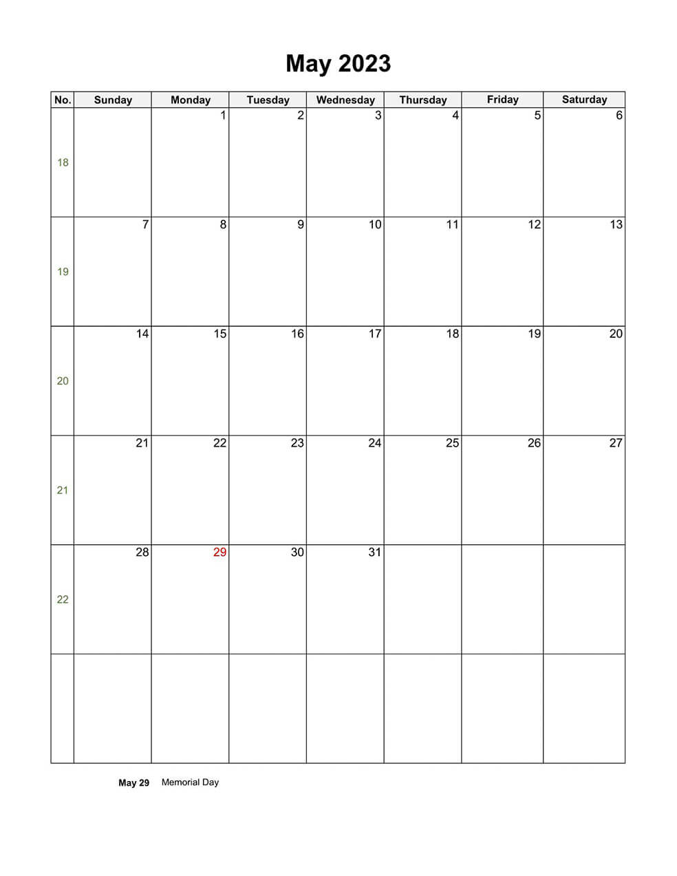 Printable 05/2023 Calendar 9