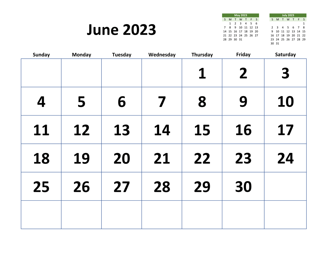 Printable 06/2023 Calendar 1