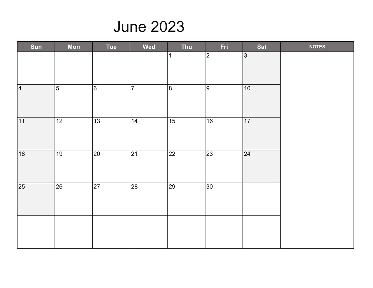 Printable 06/2023 Calendar 3