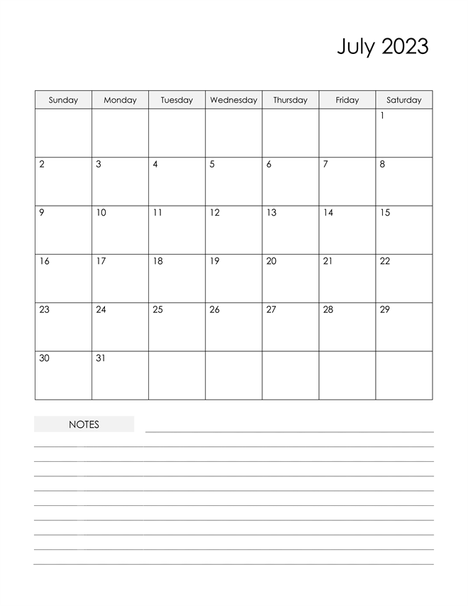 Printable 07/2023 Calendar 2