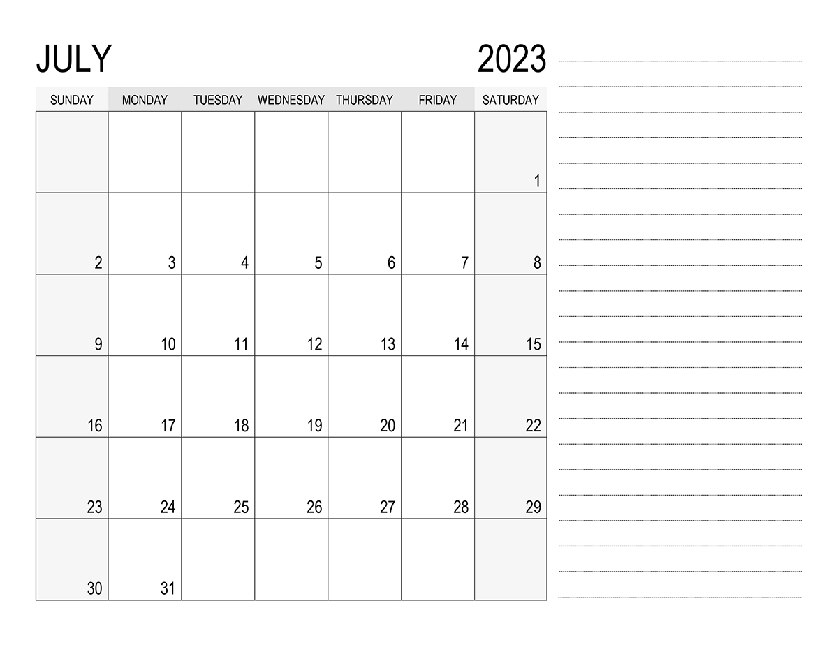 Printable 07/2023 Calendar 5