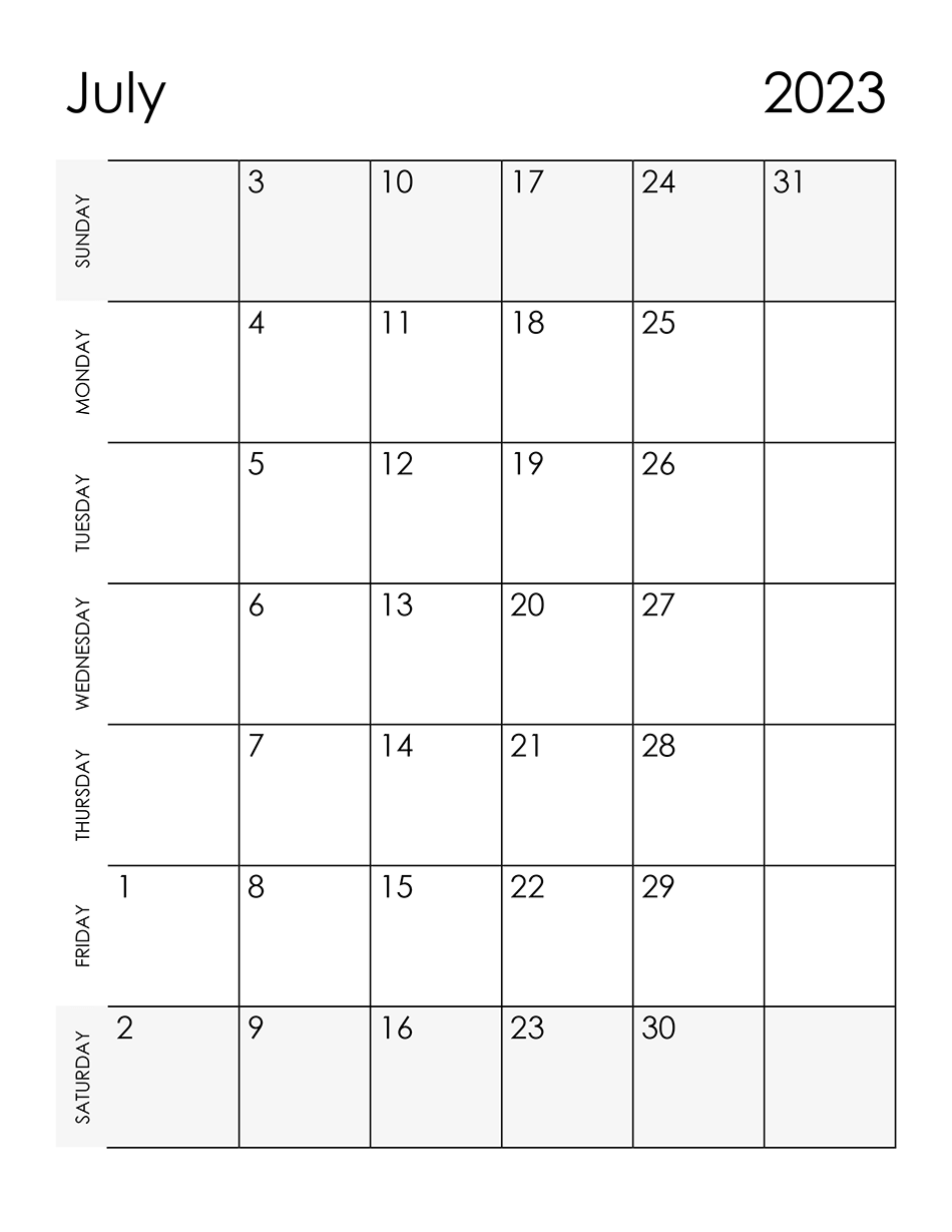 Printable 07/2023 Calendar 9