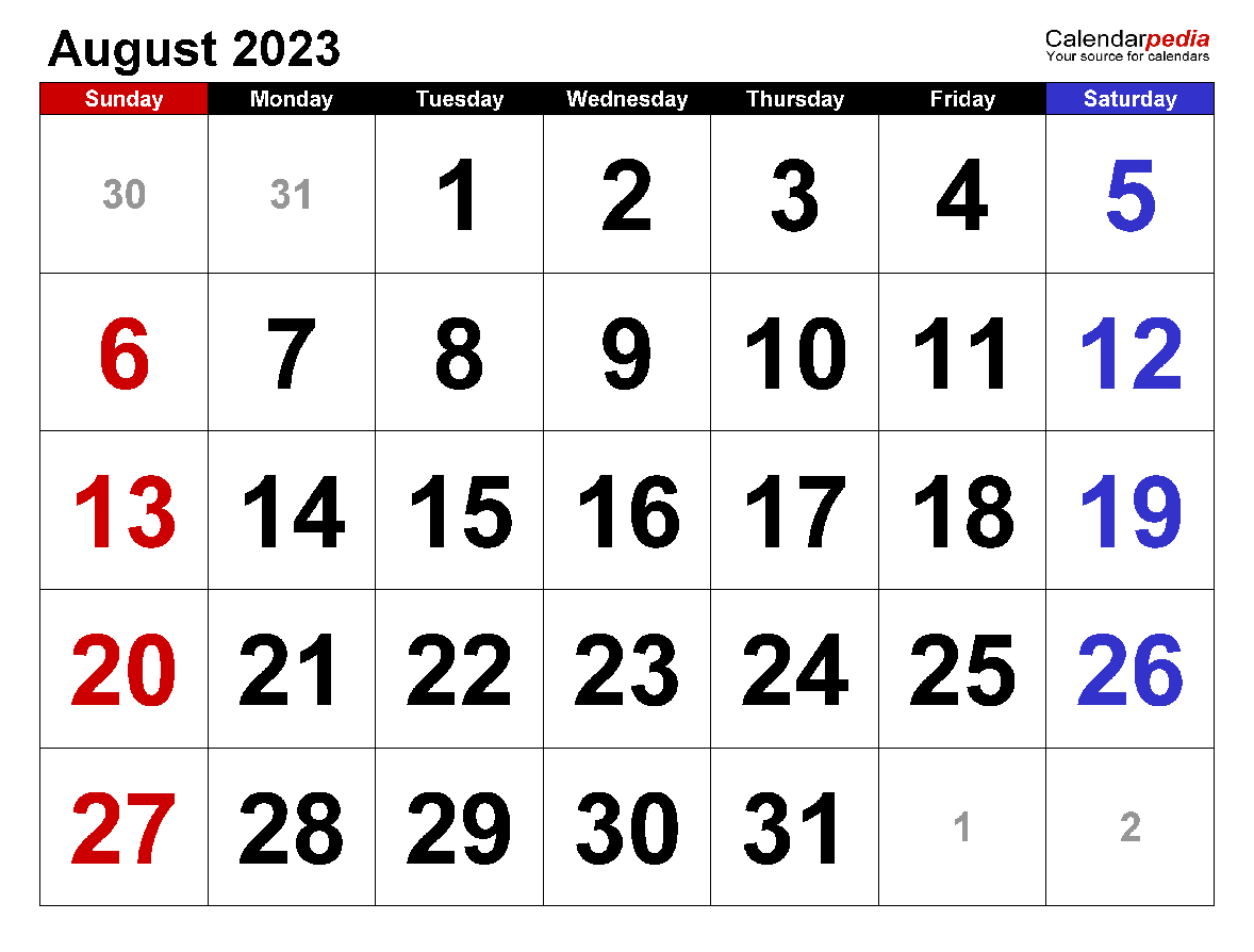 Printable 08/2023 Calendar 1
