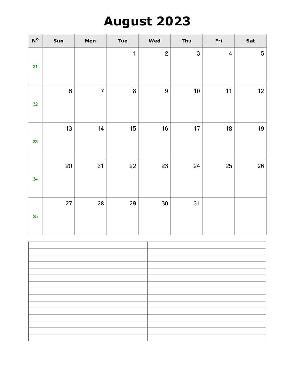 Printable 08/2023 Calendar 3