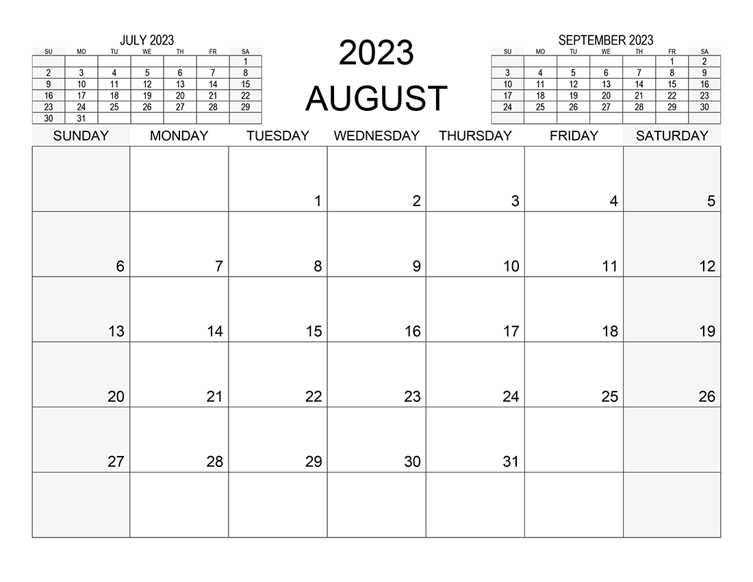 Printable 08/2023 Calendar 8