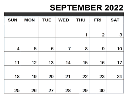 Printable 09/2022 Calendar 5