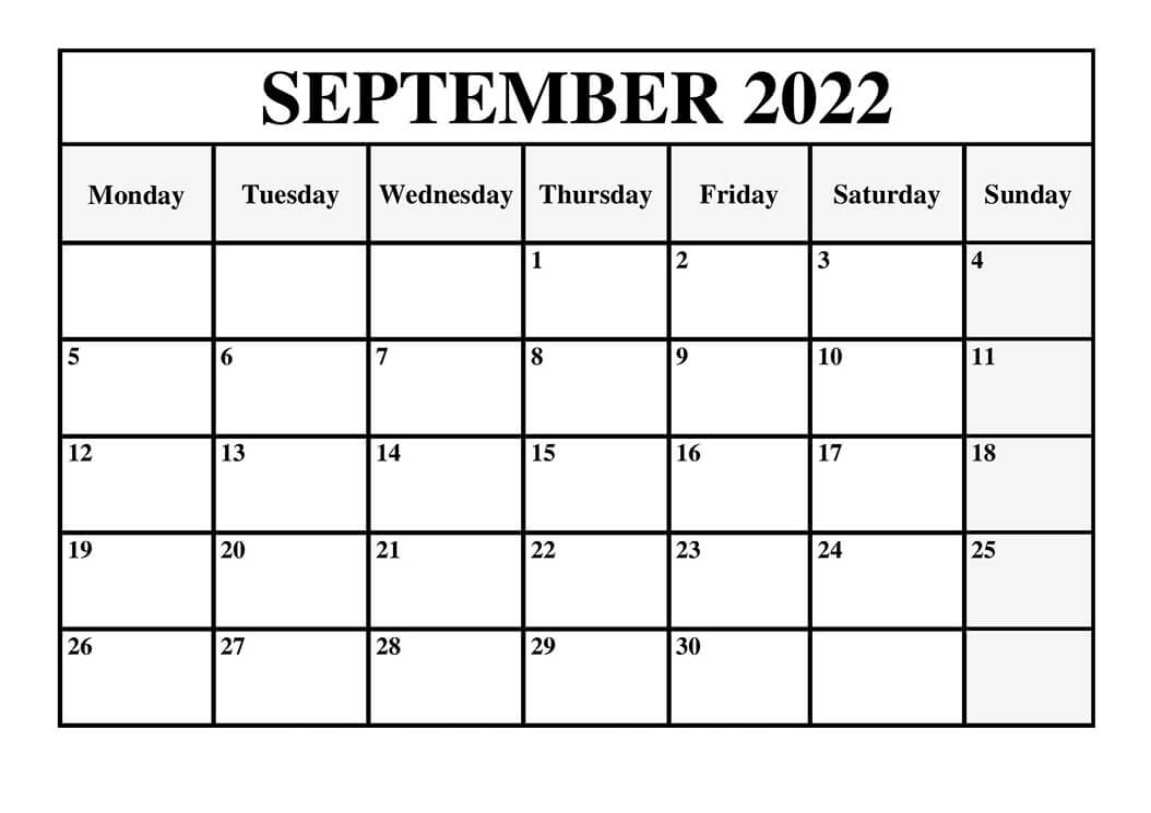 Printable 09/2022 Calendar 8