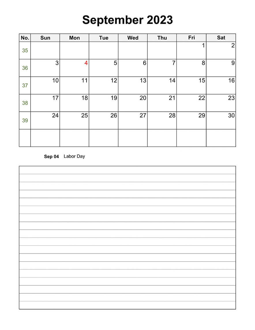 Printable 09/2023 Calendar 9