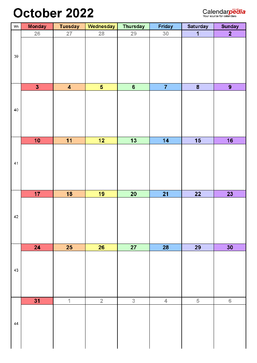 Printable 10/2022 Calendar 9