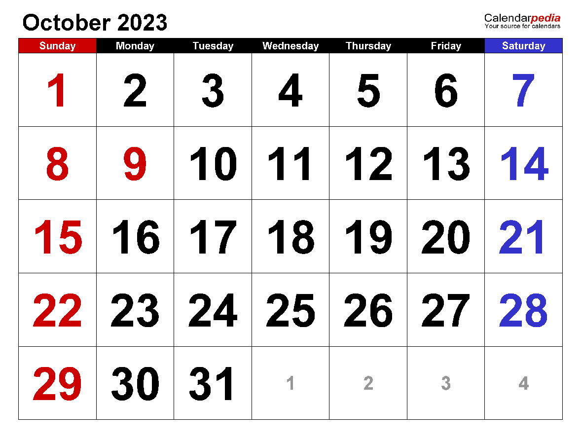Printable 10/2023 Calendar 1
