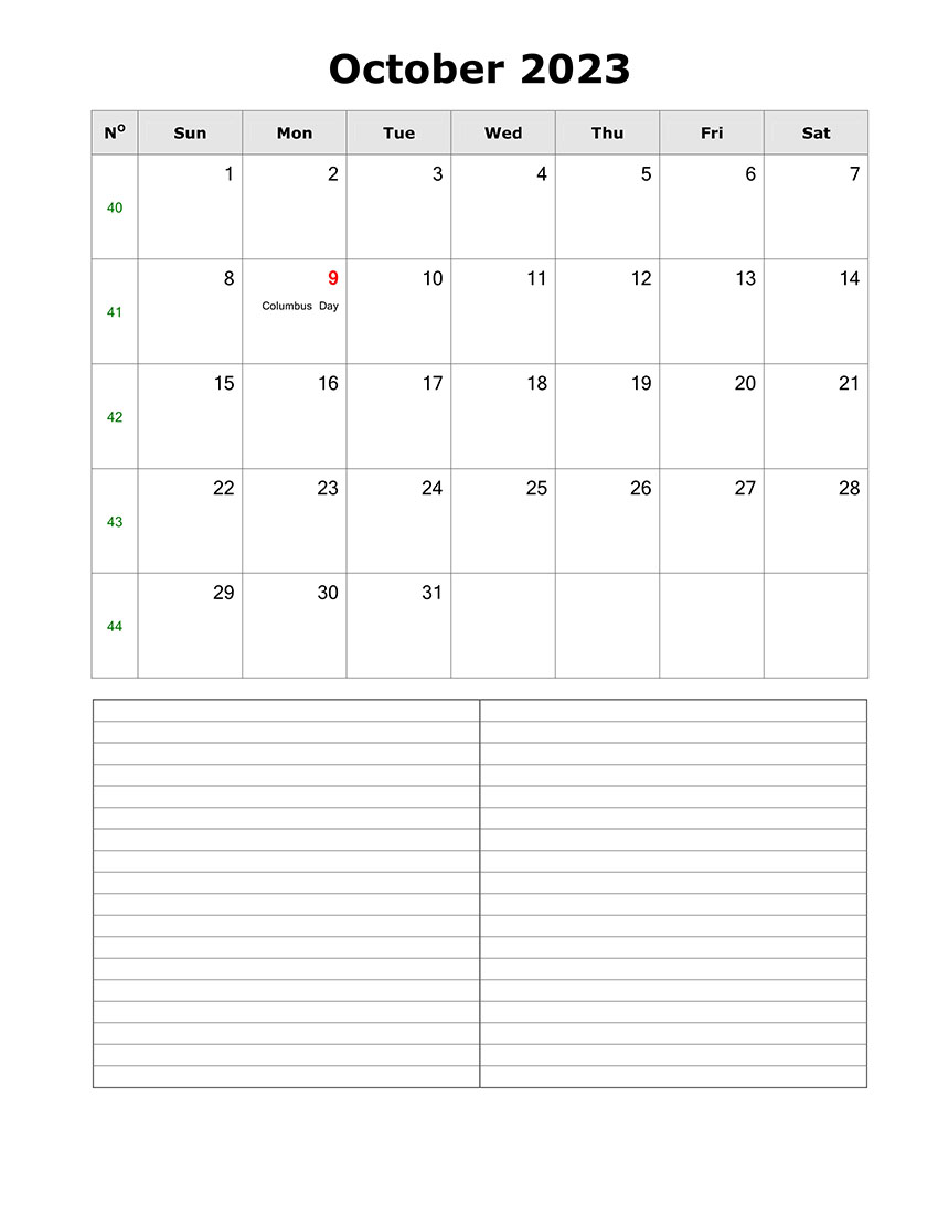 Printable 10/2023 Calendar 3