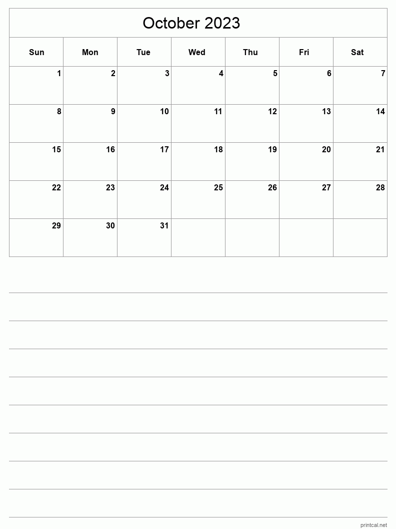 Printable 10/2023 Calendar 8