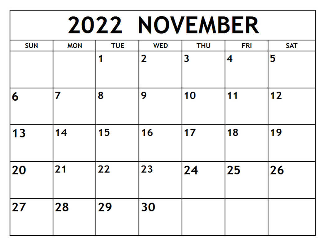 Printable 11/2022 Calendar 1