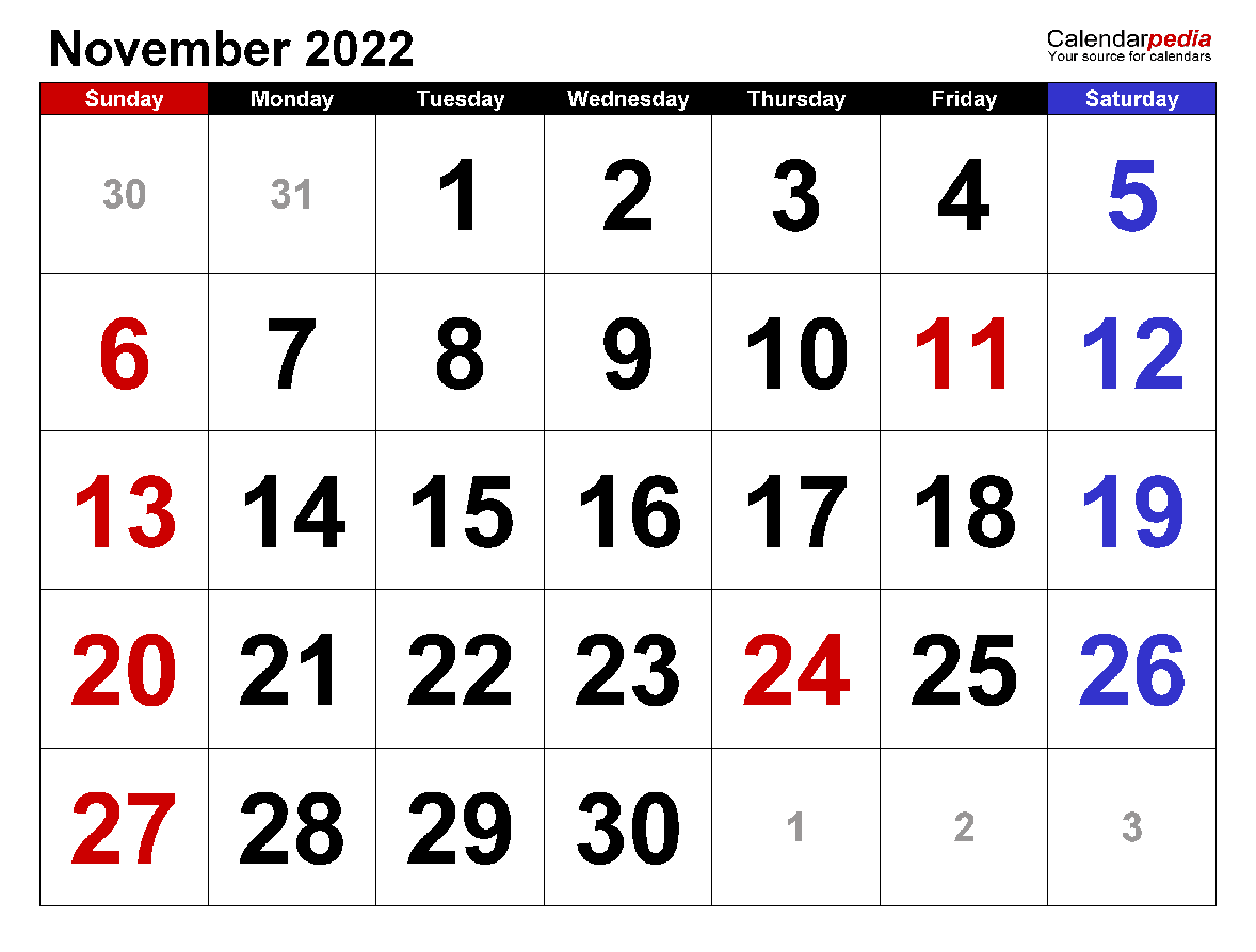 Printable 11/2022 Calendar 3