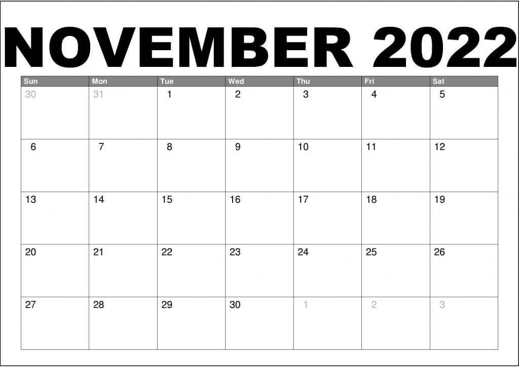 Printable 11/2022 Calendar 7