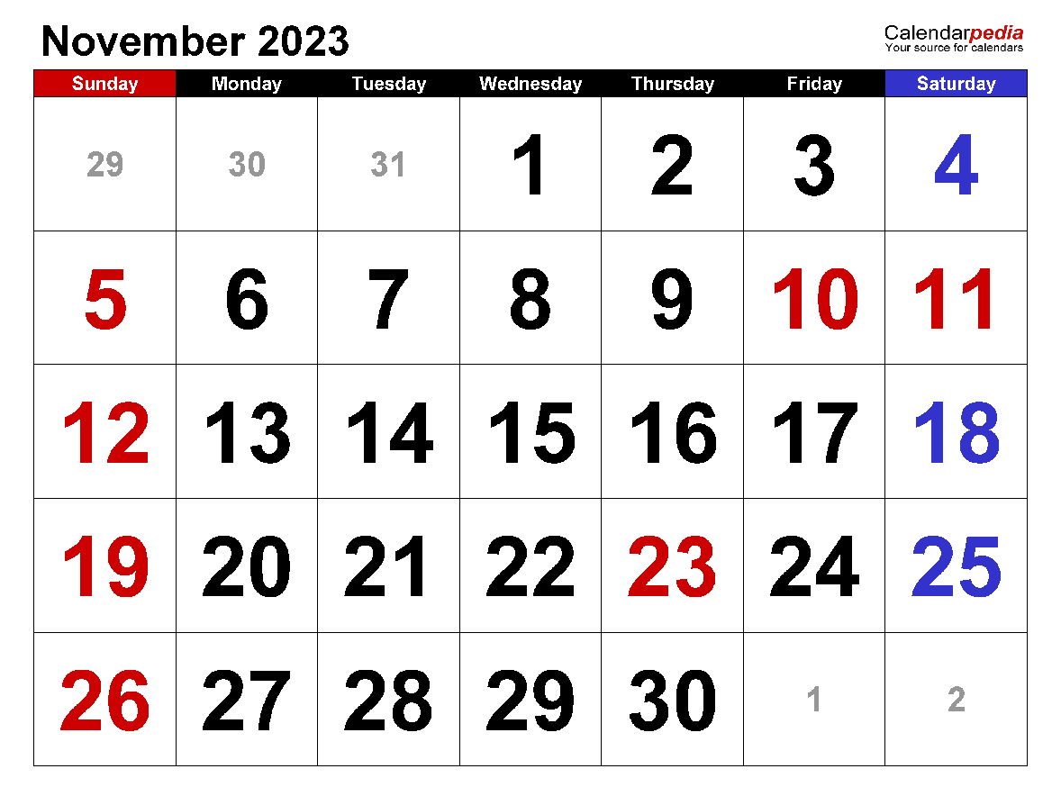 Printable 11/2023 Calendar 9