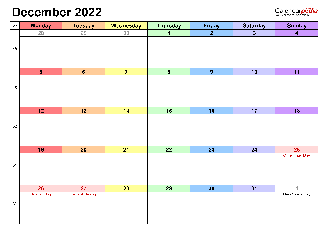 Printable 12/2022 Calendar 8
