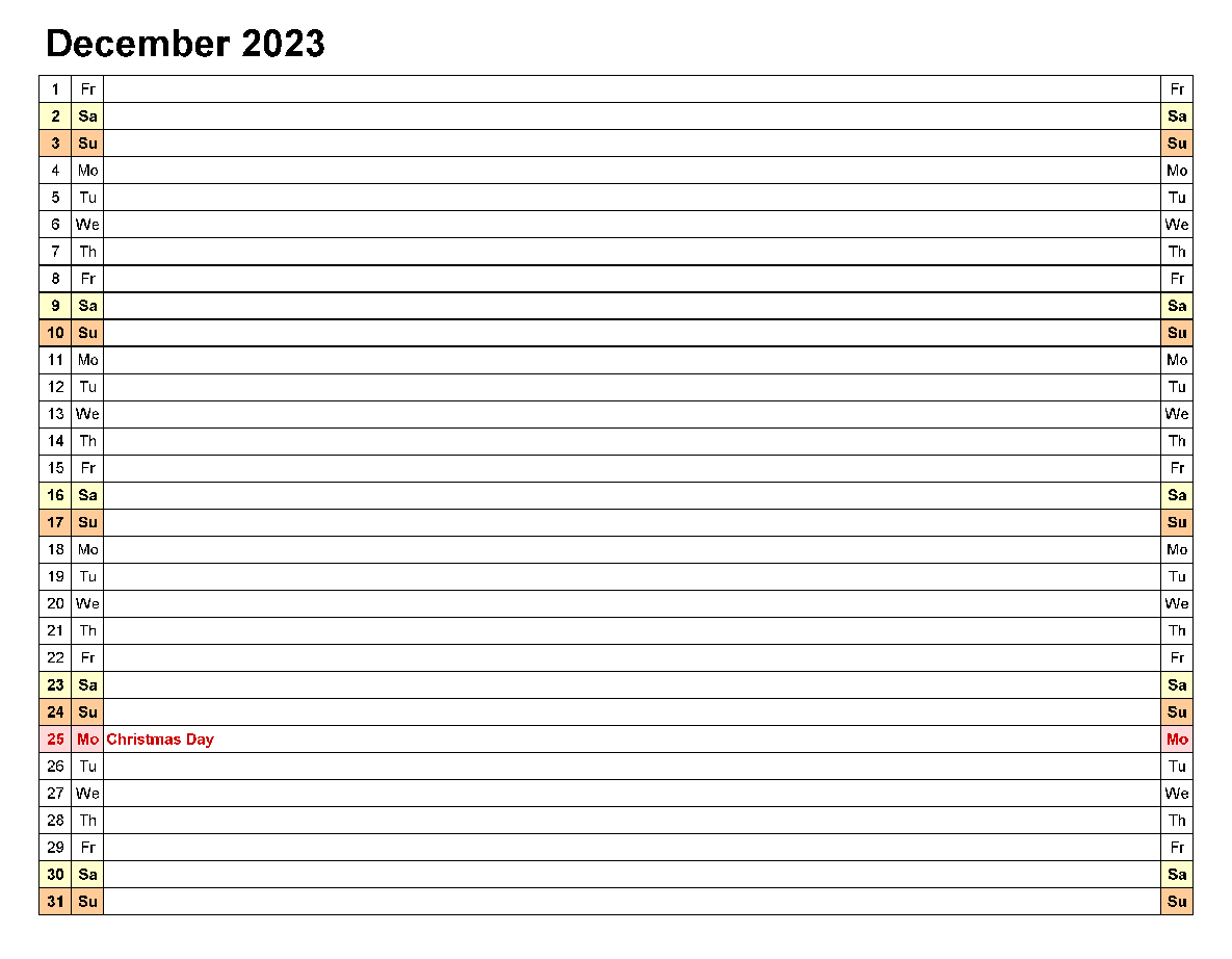 Printable 12/2023 Calendar 10