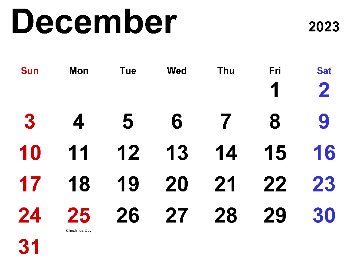 Printable 12/2023 Calendar 4