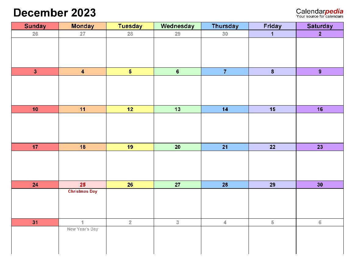 Printable 12/2023 Calendar 5