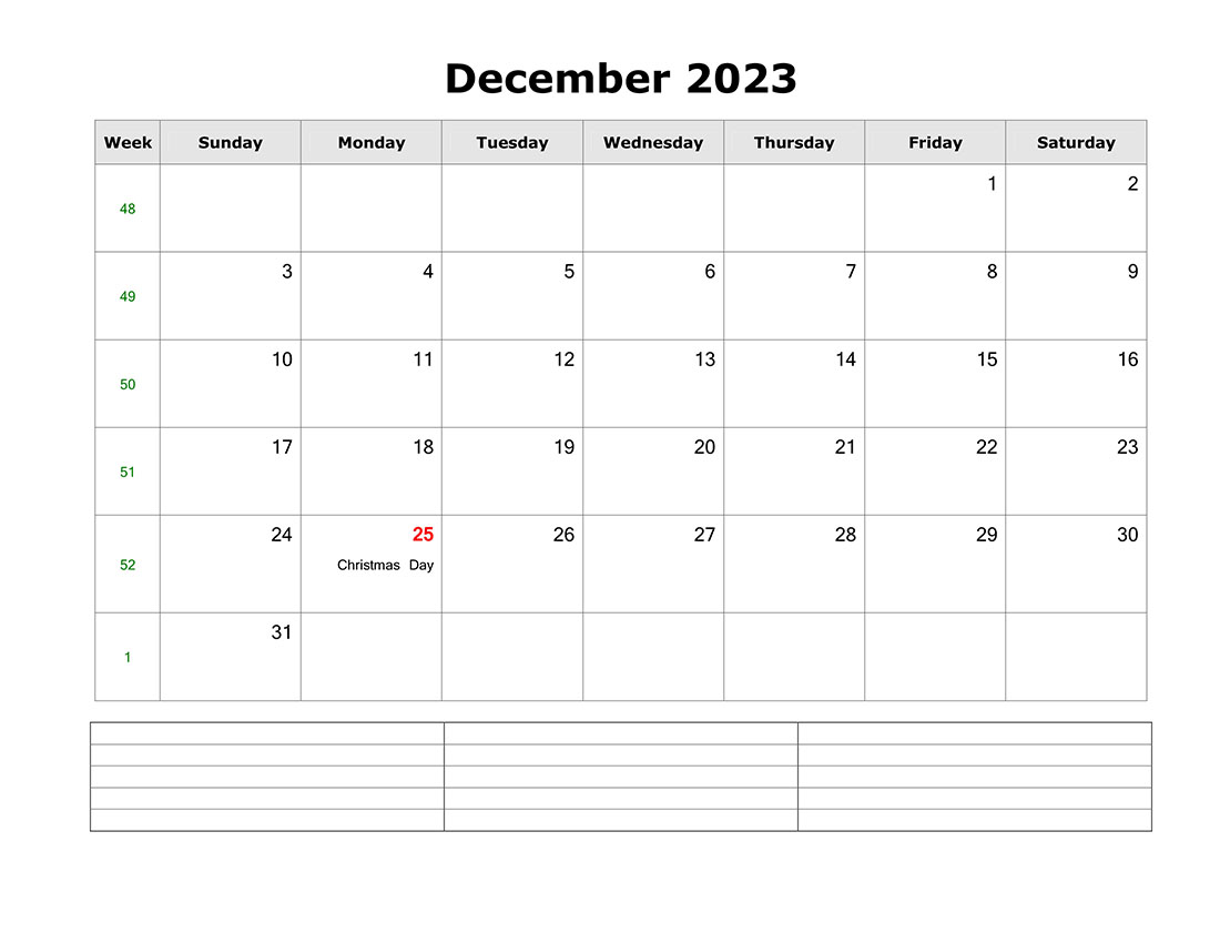 Printable 12/2023 Calendar 7