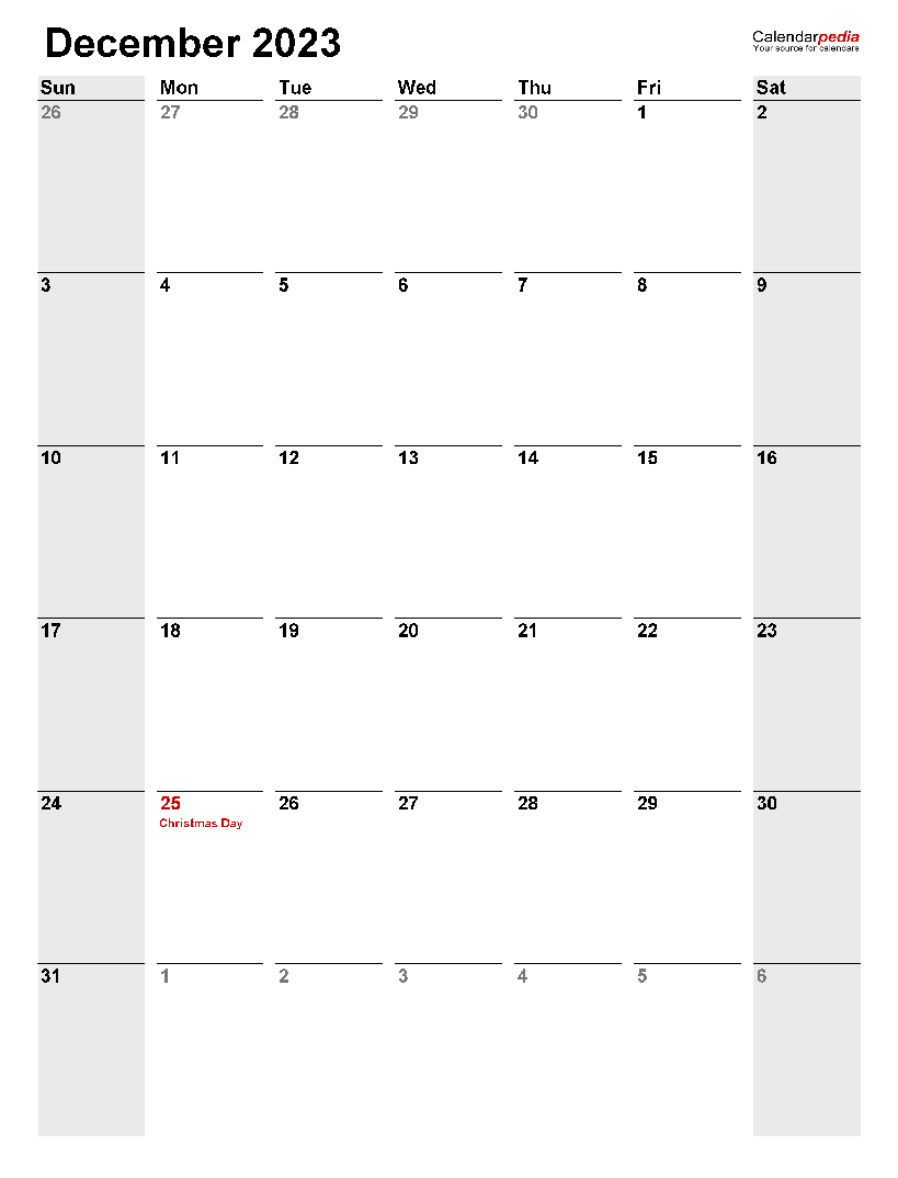 Printable 12/2023 Calendar 9