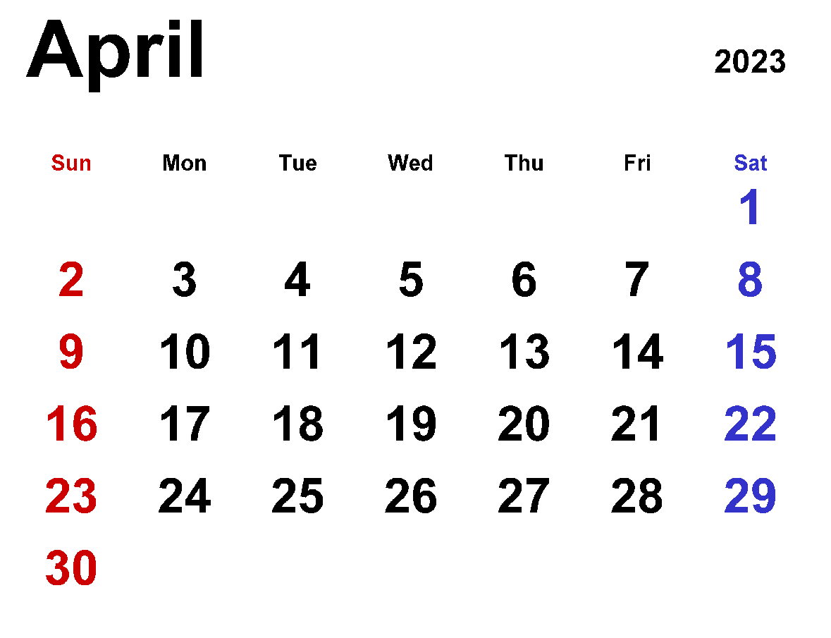 Printable April 2023 Calendar 3