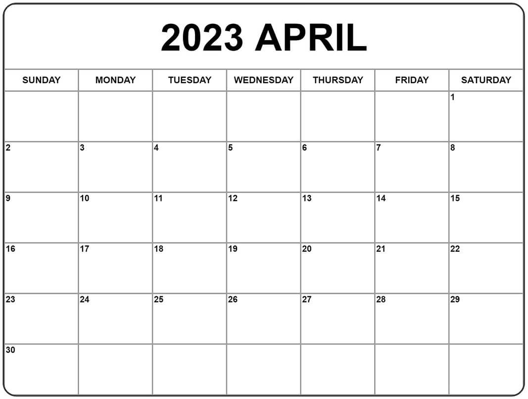 Printable April 2023 Calendar 4