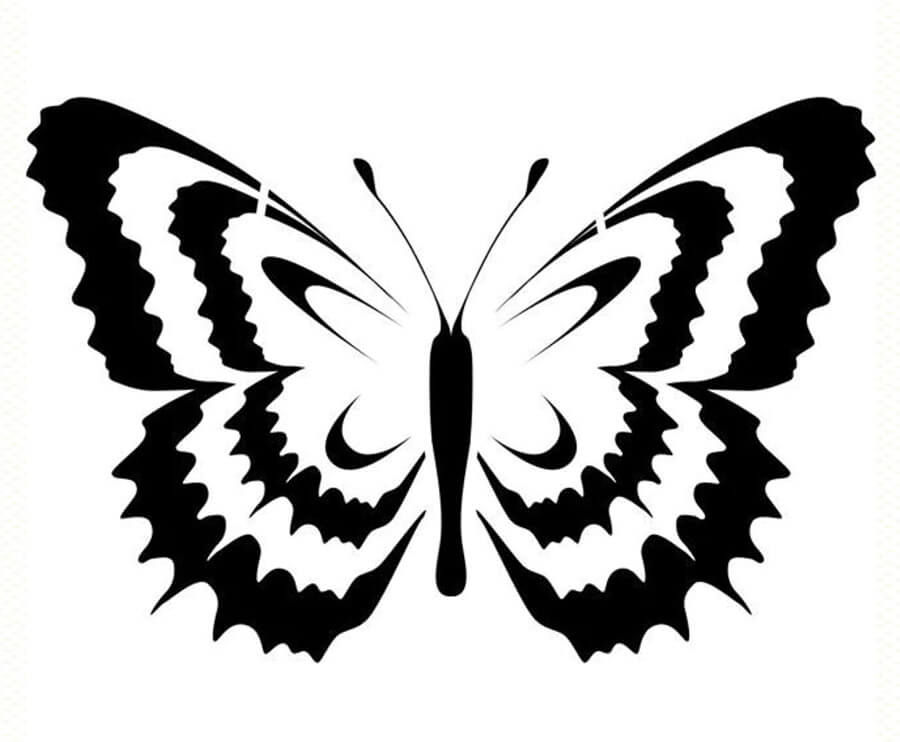 Printable Butterfly Stencil 19