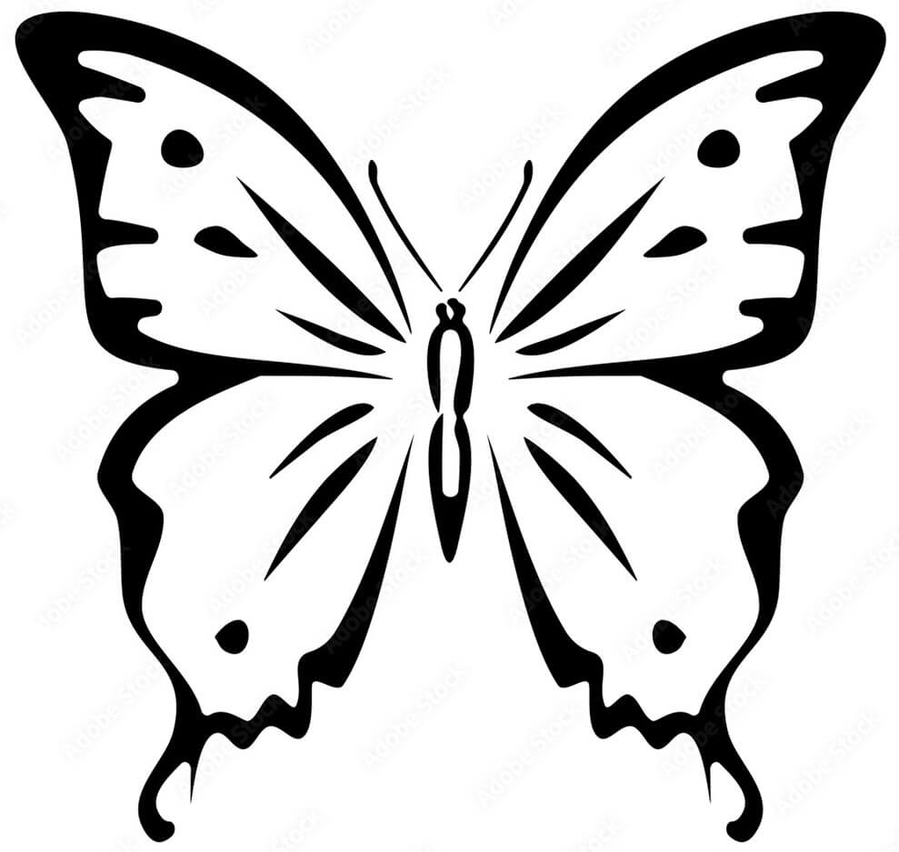 Printable Butterfly Stencil 6