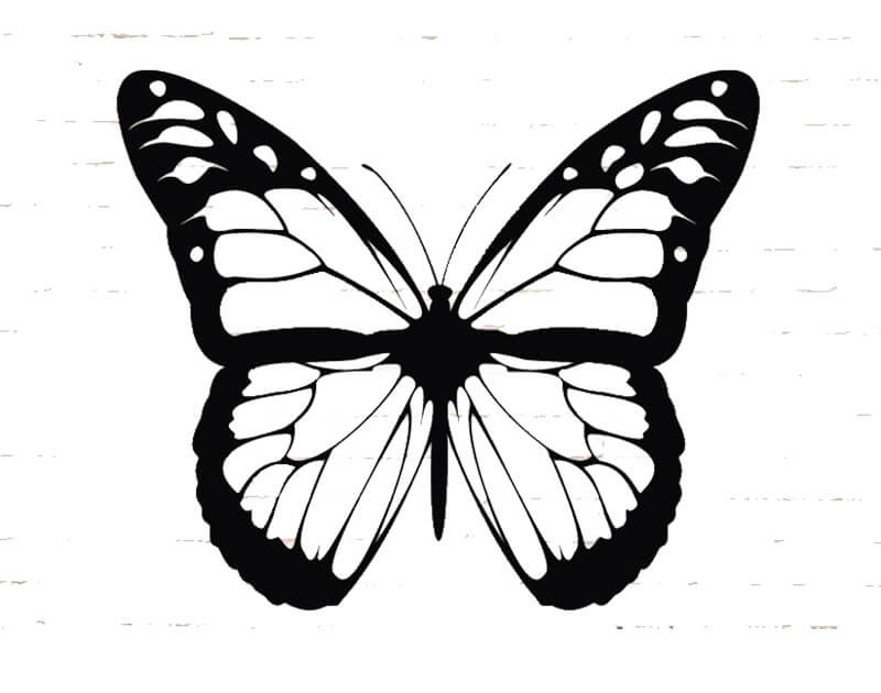 Printable Butterfly Stencil 7