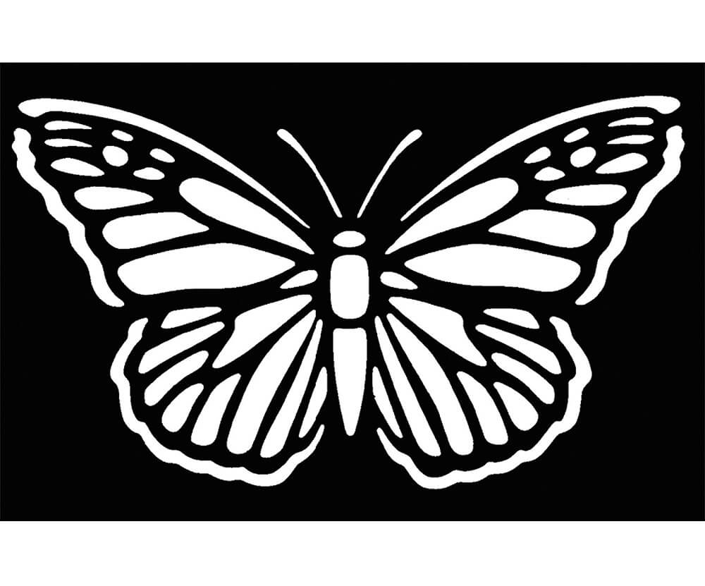 Printable Butterfly Stencil Brass