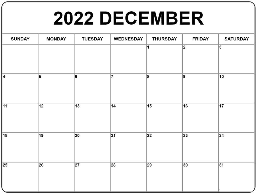 Printable December 2022 Calendar 2