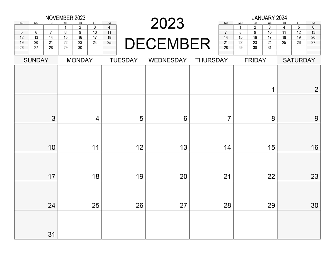 Printable December 2023 Calendar 7