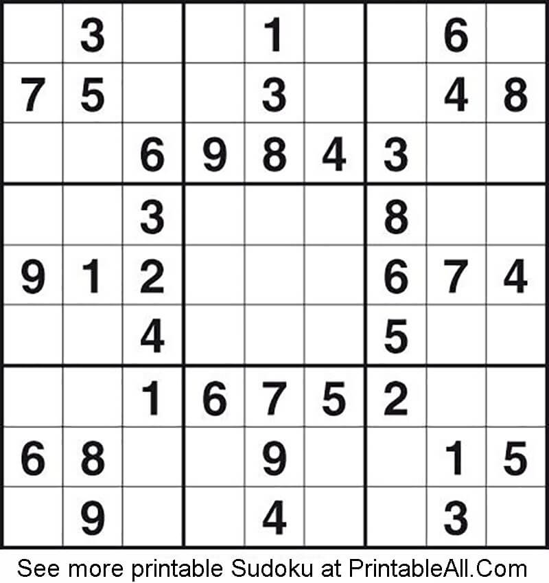 Printable Easy Sudoku 4