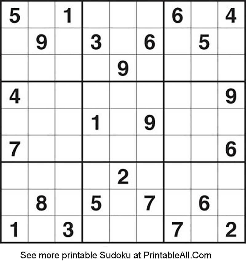 Printable Easy Sudoku 7