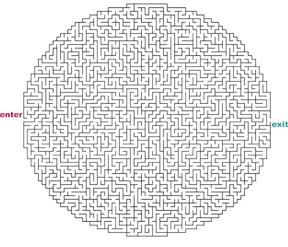 Printable Expert Round Maze 2