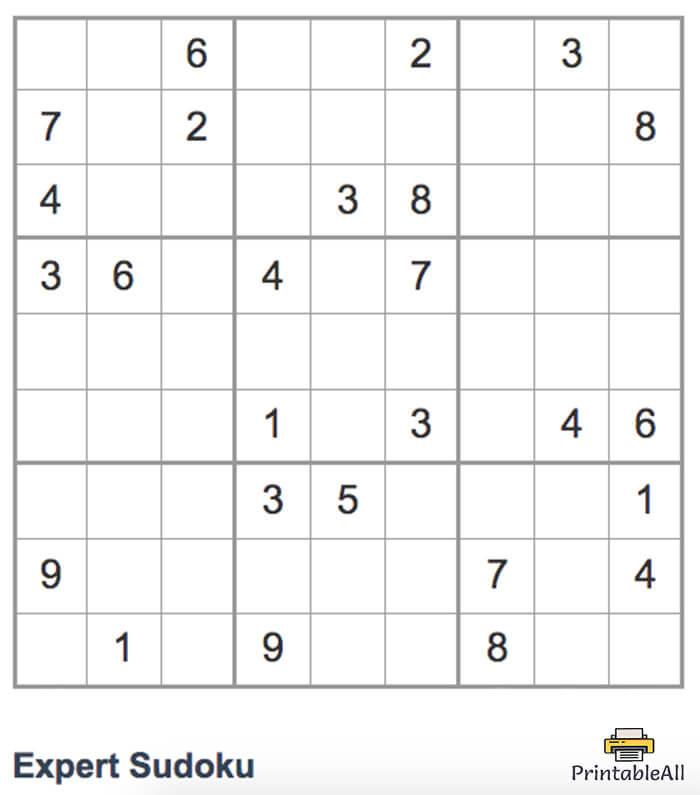 Printable Expert Sudoku 11